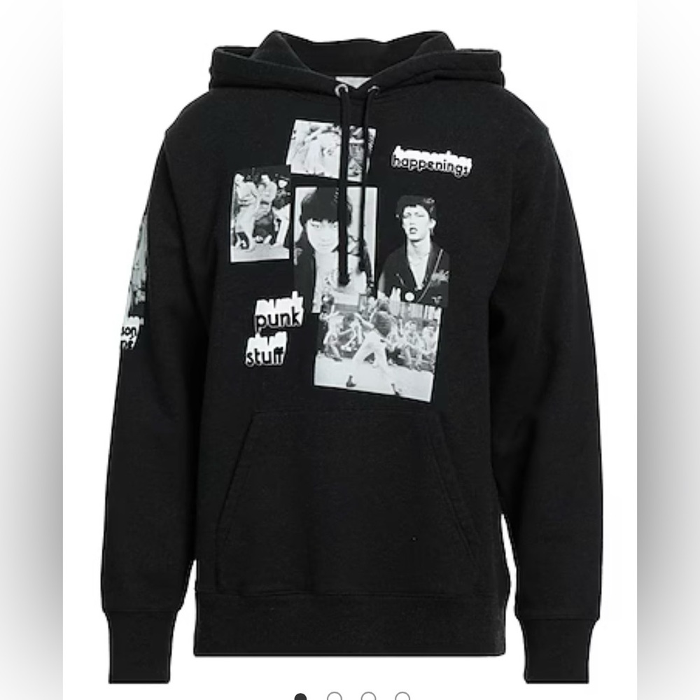 Maison Kitsune Photographic Relaxed Black Hoodie